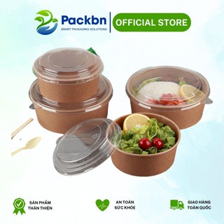 [Bán sỉ - Hoả tốc] 50 Tô Giấy, Bát Giấy Kraft nâu 750ml,1000ml Cao Cấp, đựng Phở, Bún, Salad......