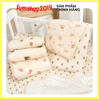 Chăn mền vải muslin cao cấp kết hợp mềm mại, thoải mái, thoáng khí (100x110cm)