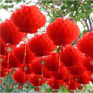 BÁN SỈ 100 Đèn Lồng Đỏ Mini Treo Lễ Tết, Đèn Lồng Nilon Chống Nước( đủ các cỡ 12,15,20,25,30cm)