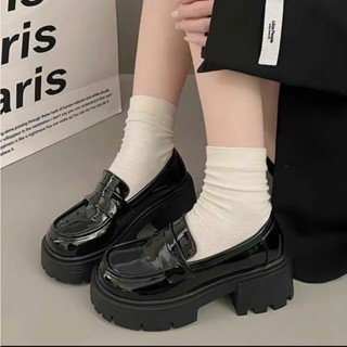 (Lùi 1 size) Giày đốc nữ độn đế hách dáng chất da mềm - Giày oxford nữ dễ phối đồ cao cấp Đốc 7p