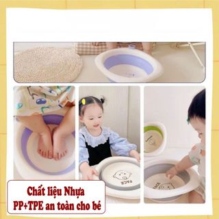 Chậu Rửa Bằng Nhựa Gấp Gọn Tiện Dụng Dành Cho Trẻ Nhỏ