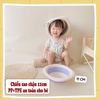 Chậu Rửa Bằng Nhựa Gấp Gọn Tiện Dụng Dành Cho Trẻ Nhỏ