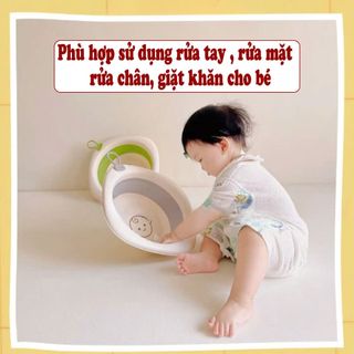Chậu Rửa Bằng Nhựa Gấp Gọn Tiện Dụng Dành Cho Trẻ Nhỏ