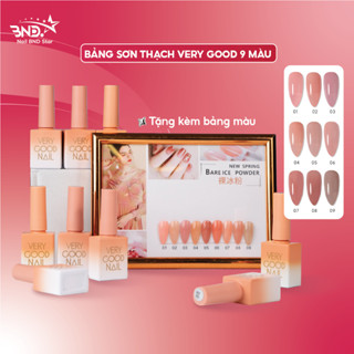 Set sơn thạch Very Good Nail 9 màu - Sơn móng tay gel thạch tone màu Hàn Quốc tặng kèm bảng màu