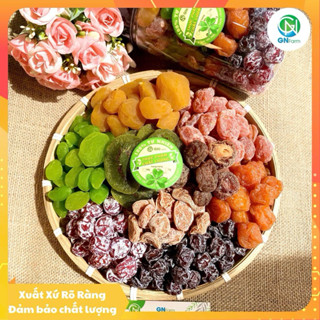 Mứt Sấy Dẻo Mix 9 Loại Ô Mai Xí Muội Đào Kiwi Trái Cây Sấy Dẻo Mứt Tết Mix Đủ Vị Chua Ngọt Cao Cấp Chuẩn Ngon - Hộp 1Kg
