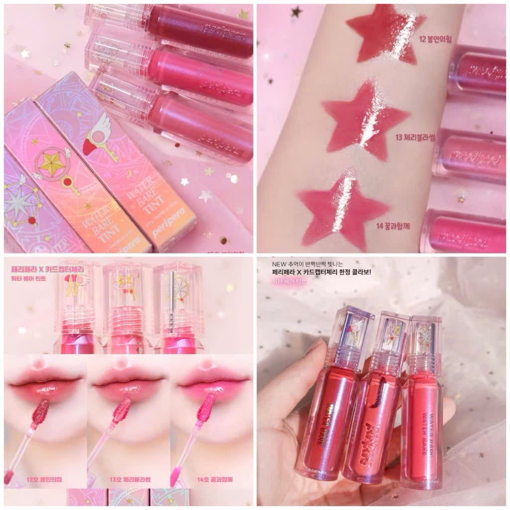 [𝐏𝐄𝐑𝐈𝐏𝐄𝐑𝐀 x SAKURA] Son Tint Bóng Nhẹ Peripera Water Bare Tint Colab SAKURA
