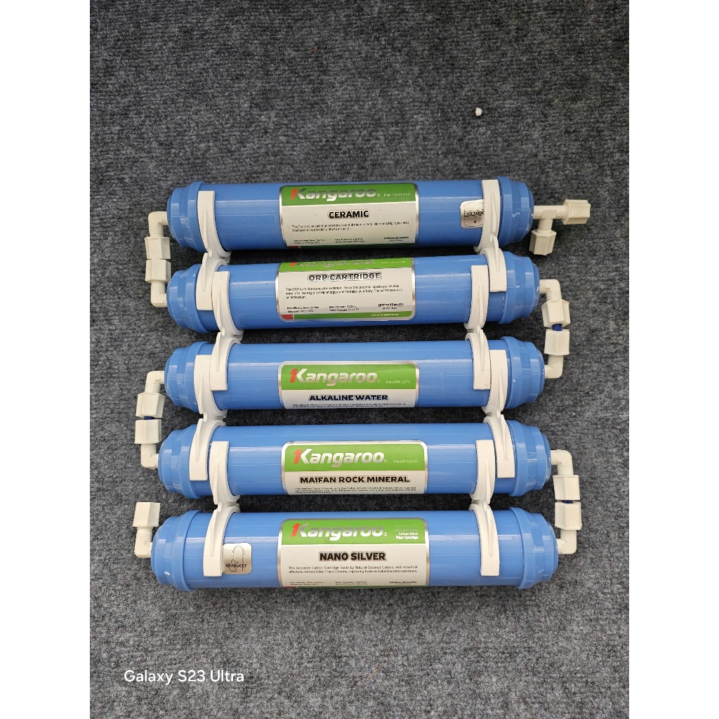 Combo 5 lõi khoáng cao cấp Kangaroo - Nano Silver, Ceramic, Alkaline Water, Maifan Rock Mineral, ORP
