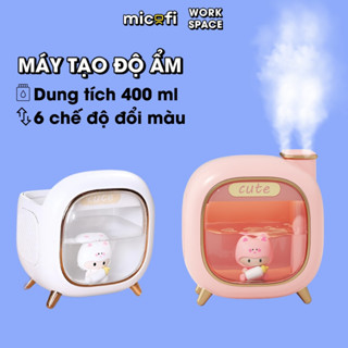 Máy Tạo Độ Ẩm Micofi, Máy Phun Sương Mini, Bù Cấp Ẩm Không Khí Cute Làm Mát Phòng Vòi Phun Kép 6 Chế Độ Màu