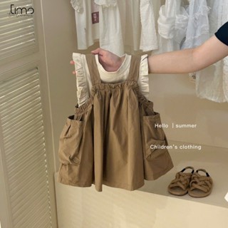 Set Áo Sát Nách Kèm Yếm Váy Cho Bé Gái 1 2 3 4 5 Tuổi MINTSCLOSET Quảng Châu - YE5162