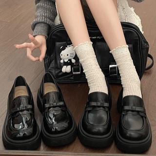 (Lùi 1sz) Giày lười nữ mũi tròn chất nhẹ êm, loafer nữ đế cao 5cm tôn dáng, giày đốc nữ da mềm thời trang hottrend