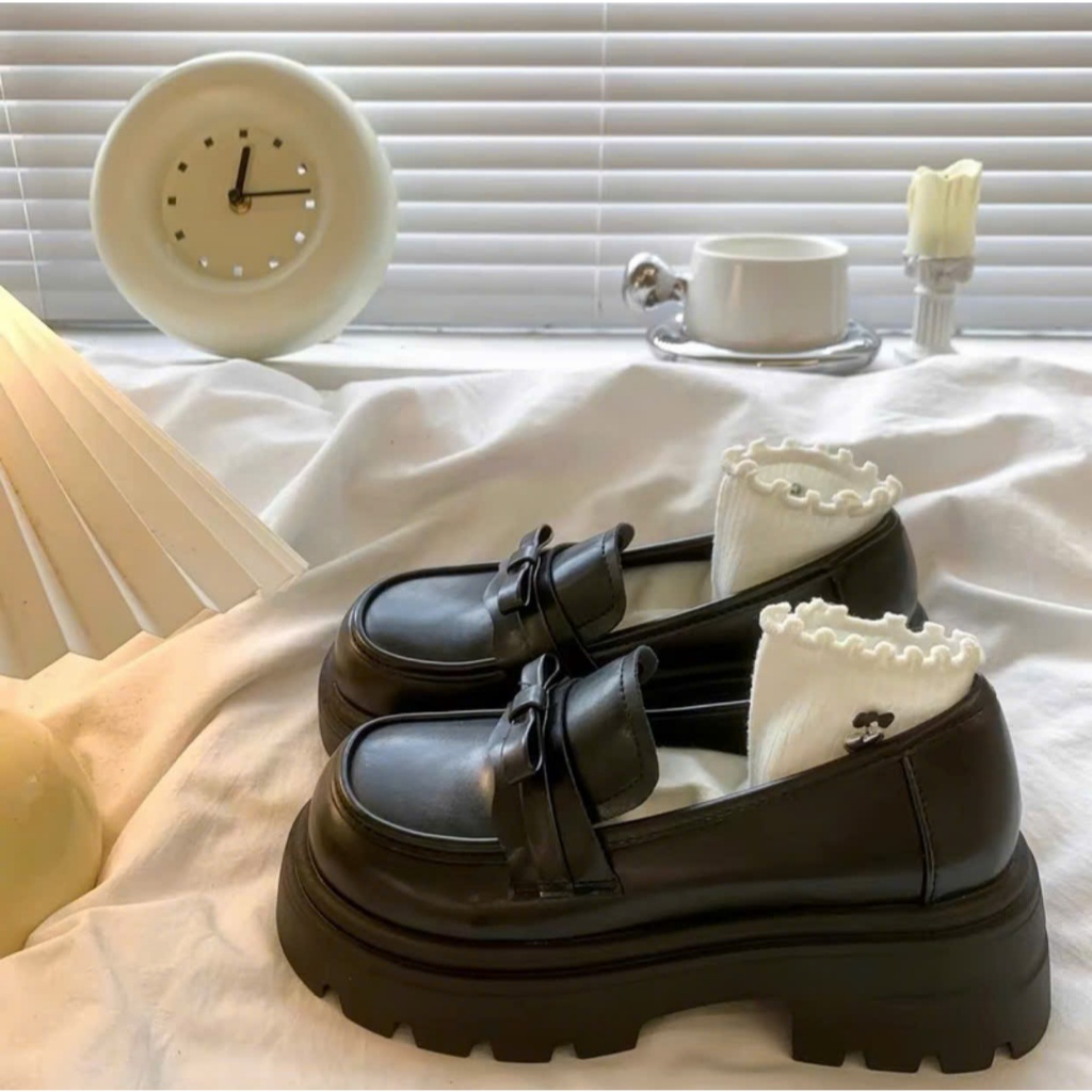 (Lùi 1sz) Giày đốc nữ da mềm thời trang hottrend chất nhẹ êm, loafer nữ đế cao 5cm tôn dáng | BigBuy360 - bigbuy360.vn