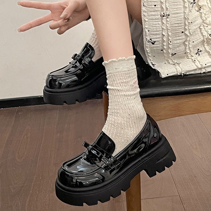 (Lùi 1sz) Giày đốc nữ da mềm thời trang hottrend chất nhẹ êm, loafer nữ đế cao 5cm tôn dáng | BigBuy360 - bigbuy360.vn