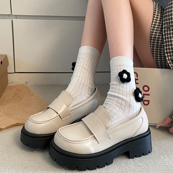 (Lùi 1sz) Giày đốc nữ da mềm thời trang hottrend chất nhẹ êm, loafer nữ đế cao 5cm tôn dáng | BigBuy360 - bigbuy360.vn