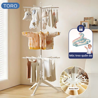 Cây Sào Phơi Quần Áo Cho Bé, Treo Đồ Sơ Sinh Inox 3 Tầng 170cm, 48 Kẹp Xoay 360 Độ Gấp Gọn