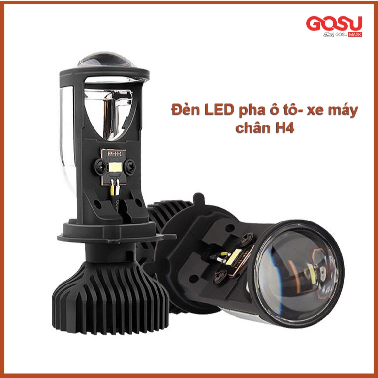 Đèn pha xe máy, ô tô Led bi cầu mini H4 L6K