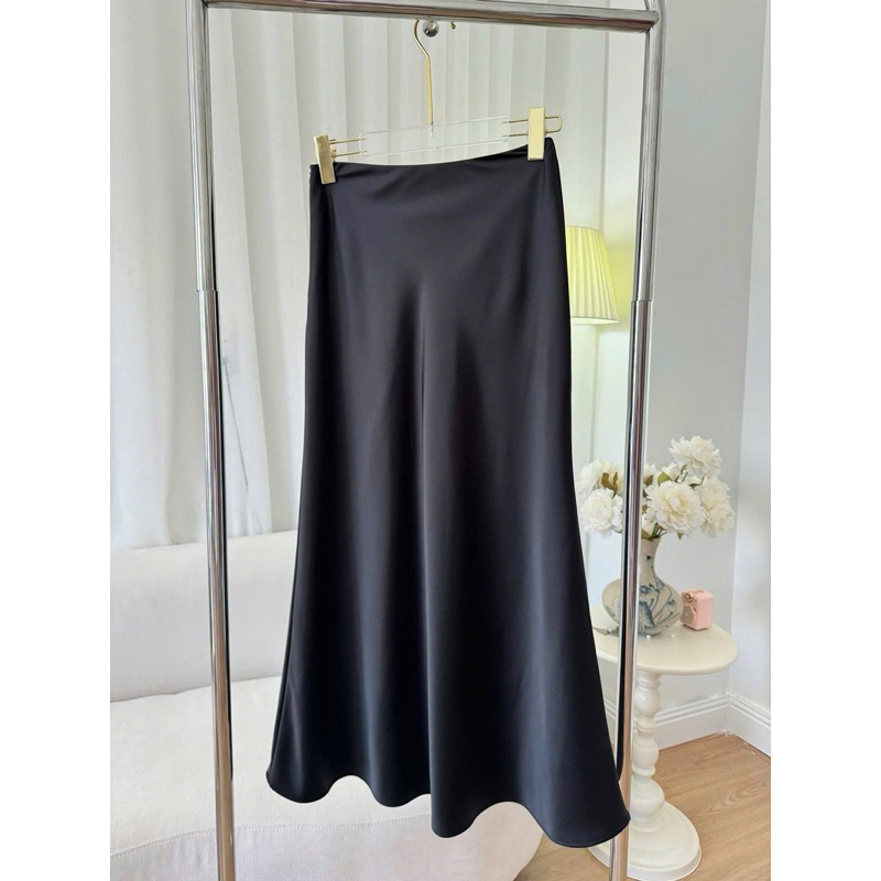  Mèo Mỡ Bigsize — Chân váy  lụa satin đuôi cá  cạp cao khoá có chun sau   bigsize 50-95kg 