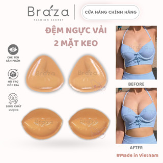 Miếng Độn Ngực Tam Giác Hai Mặt Keo Dính Siêu Chắc Sử Dụng Được Nhiều Lần Cao Cấp BRAZA - 2006
