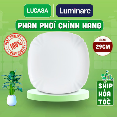 Bộ 6 Đĩa Thủy Tinh Cường Lực Luminarc Lotusia 29cm - BOL3621 | Phân Phối Chính Hãng