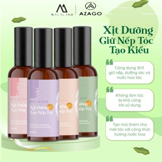 Xịt giữ nếp tạo kiểu và dưỡng tóc 3in1 100ml MACALAND hương nước hoa - MACALAND - AZAGO