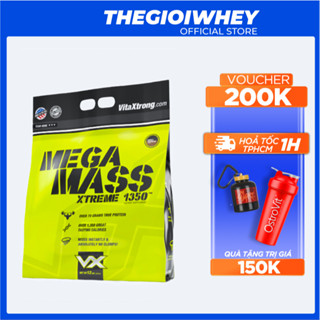 VitaXtrong MEGA MASS PRO1350 12lbs (5.4kg) Sữa Tăng Cân, Tăng Cơ Cho Người Tập Gym Bổ Sung Đạm Calo