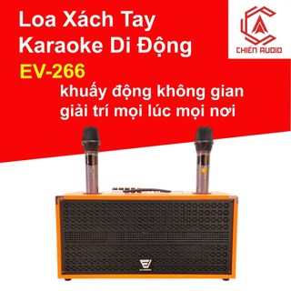 Loa xách tay karaoke di động EV-266. Loa xách tay, loa di động, loa nghe nhạc, loa hát karaoke