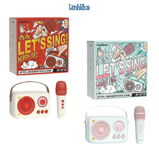 Bộ loa bluetooth mini cho bé hát karaoke hoặc nghe học ngoại ngữ tiếng Anh - mideer versatile singalong microphone