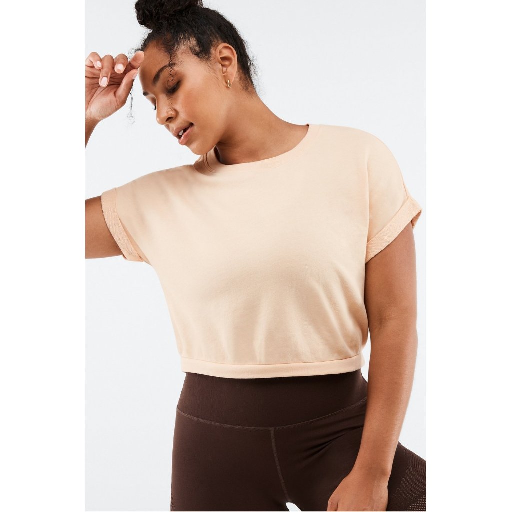 CROPTOP COTTN TAY XOẮN FBT THỂ THAO