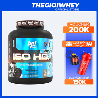 Iso HD BPI 2.3kg Whey Protein Isolate Bột Sữa Tăng Cơ Giảm mỡ Cho Dân tập Gym