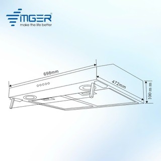 Máy Hút Mùi VINGER 117EC -70cm NEW 2026, Hiệu Quả, Bền Bỉ, Bảo Hành 3 Năm
