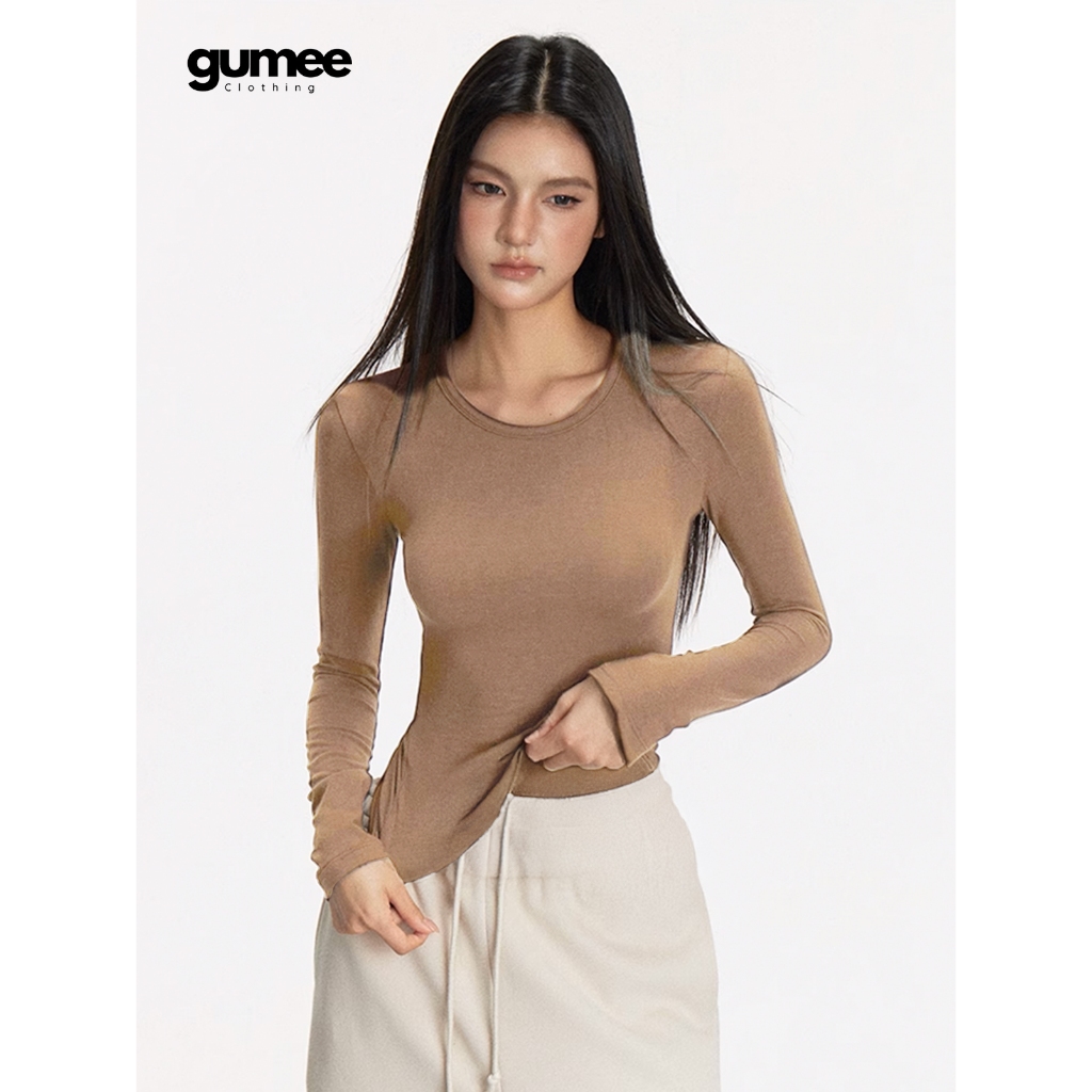 Áo dài tay ôm body nữ Gumee, áo giữ nhiệt tay dài bó fit dáng chất dày dặn mặc mùa đông co giãn- G02 | BigBuy360 - bigbuy360.vn