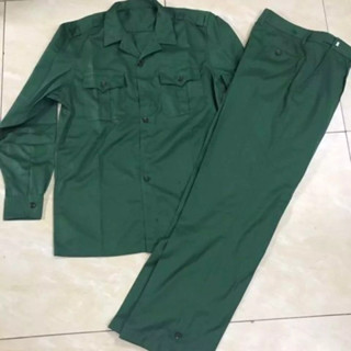  BỘ QUẦN ÁO BẢO HỘ LAO ĐỘNG DÀNH CHO HỌC SINH SINH VIÊN MÀU XANH LÁ 