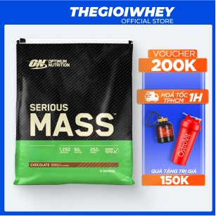 Optimum Nutrition SERIOUS MASS 12lbs (5.4kg) Sữa Tăng Cân Tăng Cơ Cho Người Tập Gym Bổ Sung Đạm Calo