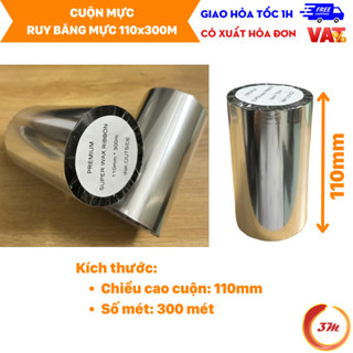 Mực In Mã Vạch, Giấy Than In Mã Vạch, Ruy Băng Wax Resin Ribbon Premium 110mmx300m