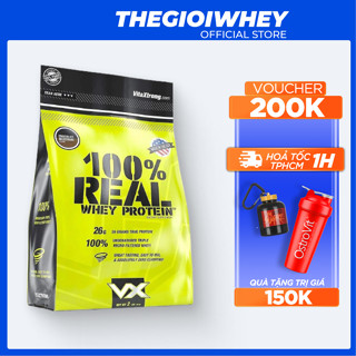 VitaXtrong REAL WHEY Protein 2lbs (900g) Whey Protein Sữa Tăng Cơ Cho Người Tập Gym Bổ Sung Đạm Giúp