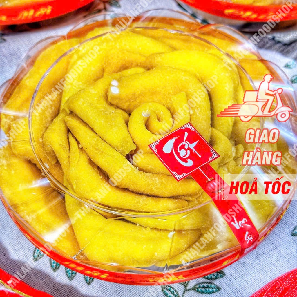 Xoài Sấy Dẻo Xếp Hoa (Hộp Quà Tết Xoài Hoa Hồng) Hộp 350g