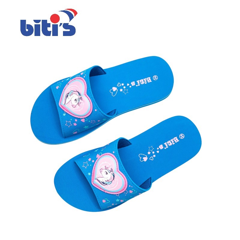 DÉP LÊ QUAI NGANG XỐP BÉ GÁI BITIS HOẠT HÌNH NGỰA PONY DXG006300 XANH DƯƠNG - BITIS
