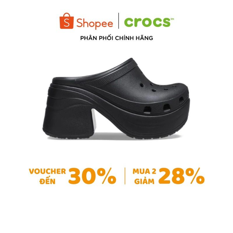 [ CHÍNH HÃNG ] GIÀY 𝖢𝖫𝖮𝖦 𝖴𝖭𝖨𝖲𝖤𝖷 𝖢𝖱𝖮𝖢𝖲 SIREN - BLACK