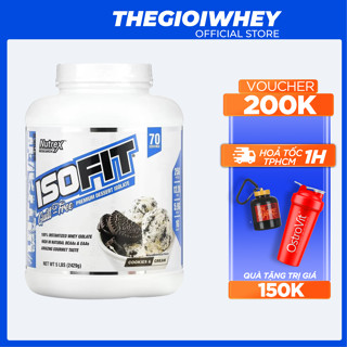 IsoFit Nutrex 2.3kg Whey Protein Isolate Bột Sữa Tăng Cơ Giảm mỡ Cho Dân tập Gym