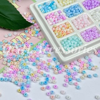 Gói 10g hạt cườm nhám macaron 4mm cao cấp dùng làm vòng tay, vòng cổ, dây chuyền