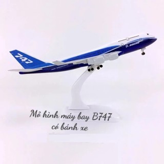 Mô hình máy bay tĩnh B747 Original (nguyên bản) 20cm có bánh xe