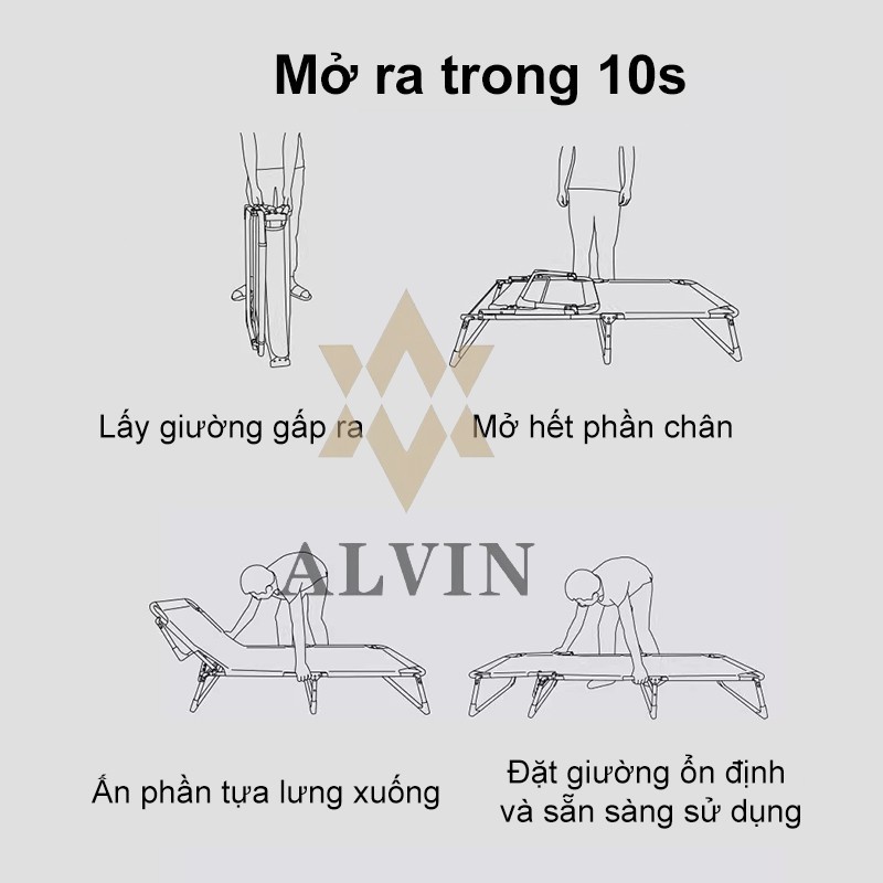 Giường ngủ đơn gấp gọn giường gấp gọn tiện lợi dùng ngủ trưa cho văn phòng / cắm trại / bệnh viện | BigBuy360 - bigbuy360.vn