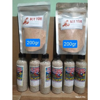 [CHAI 100gr ]ComBo 6 chai Tơ NHỆN  VÀ 2 GÓI BỘT TÔM  TƠ nhện mỗi chai 100g dùng kết dính mồi câu cá
