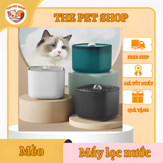 Máy uống nước cho mèo The Pet Shop, máy lọc nước cho mèo tự động, dung tích 3L, thông minh, tiện lợi