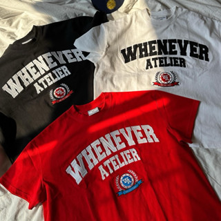  Áo Thun Whenever Logo Atelier Thêu Mút nhiều màu    Tặng kèm túi vải Whenever  
