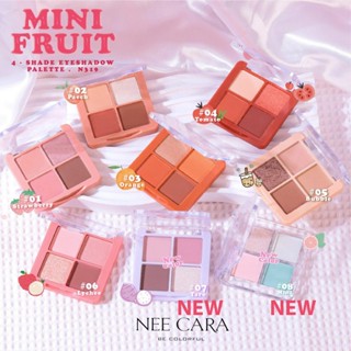   Tặng cọ 3k  Phấn Mắt Nee Cara Thái Lan Mini Fruits 4 Ô Màu Xinh Xinh Bám Màu Tốt 