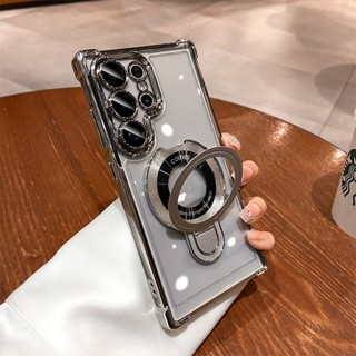 Ốp Điện Thoại Nam Châm Trong Suốt Chống Sốc Sang Trọng Cho Samsung Galaxy A55 A54 A53 A35 A65 A36 A26 S24 FE S25 Ultra