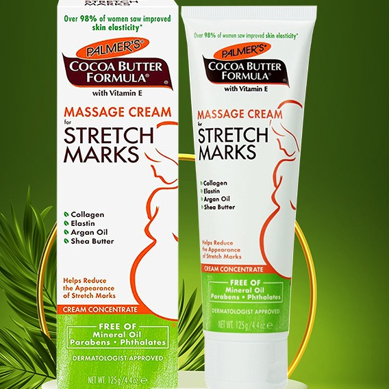 [USA Palmers] Kem ngăn ngừa rạn da Palmer's Cocoa Butter Formula Stretch Marks,125gm, ngăn hết rạn d