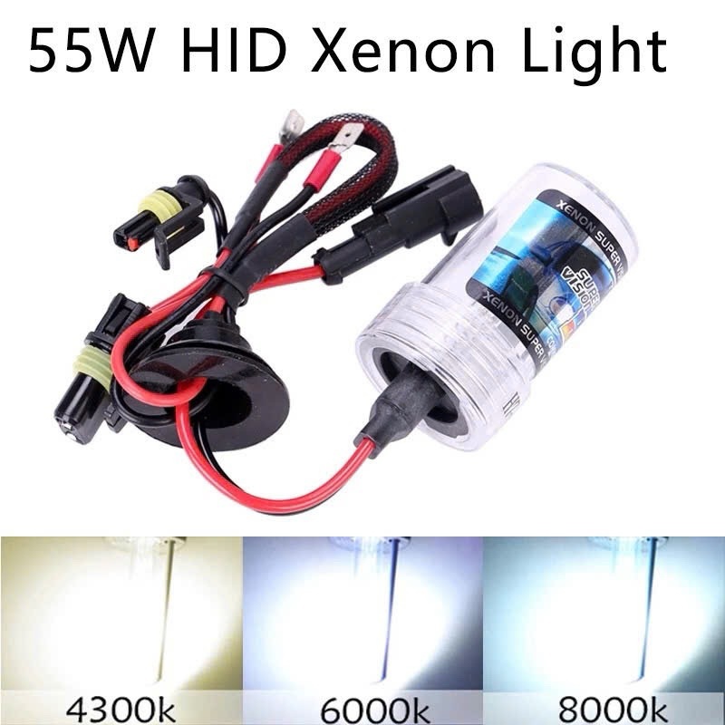 1 bóng Xenon H1,H3,H7,H11,9005,9006 55w ánh sáng trắng 6000k