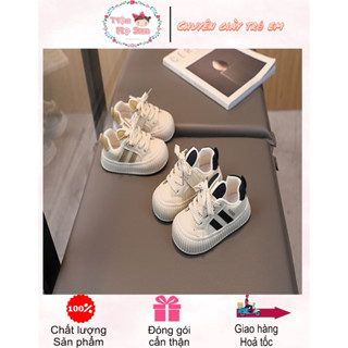   TĂNG SIZE  Giày bata 2 sọc cột dây phong cách Hàn Quốc cho bé trai bé gái  C-1  