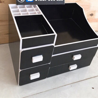 Kệ mỹ phẩm 3 tầng 4 hộc đen